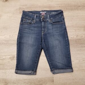 Levi's Denizen Blue Denim Modern Skinny Shorts